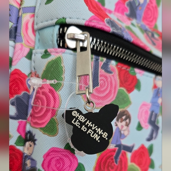 Ouran High School Host Club Light Blue Mini Backpack Blue Floral Character - Picture 2 of 9